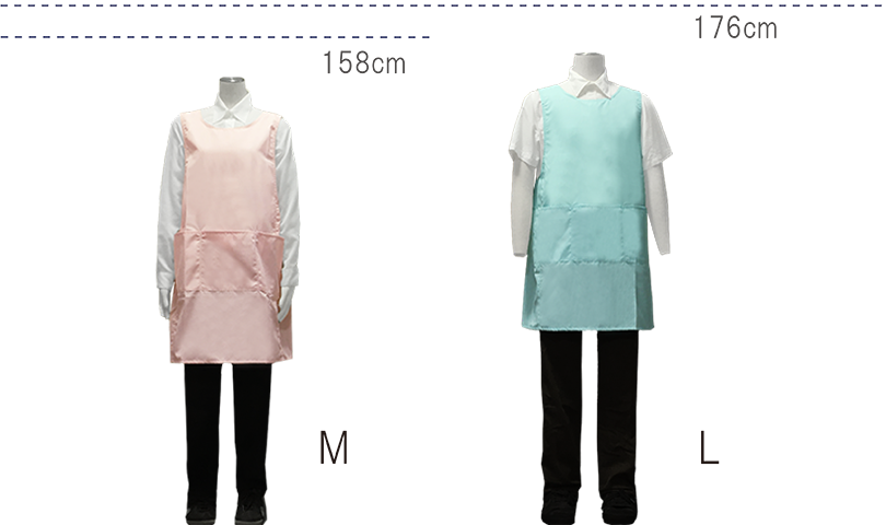 胸当てエプロン フロント