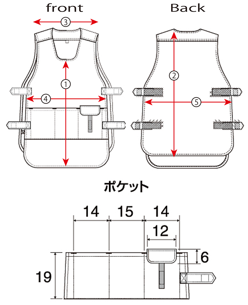 エプロンサイズ