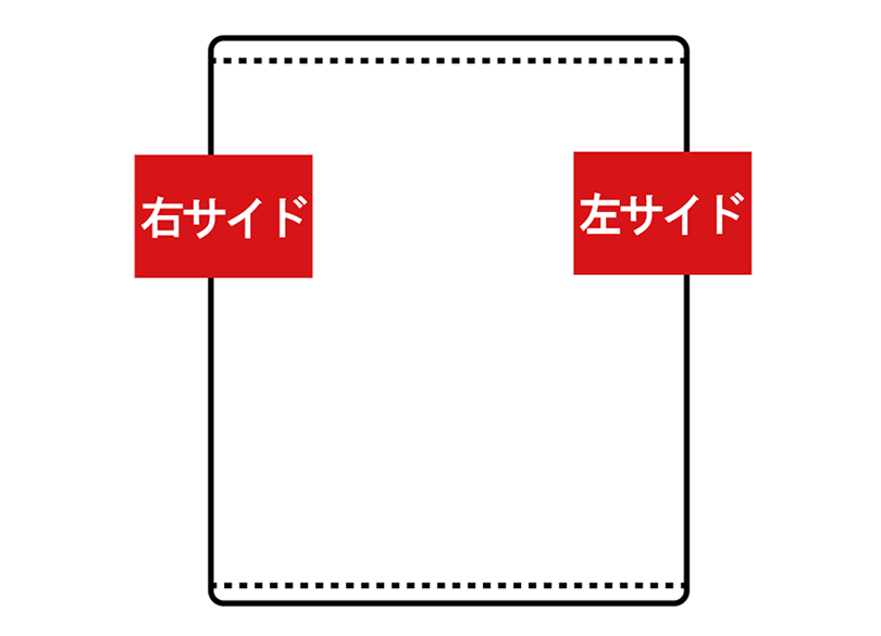 ネックゲーターのプリント位置