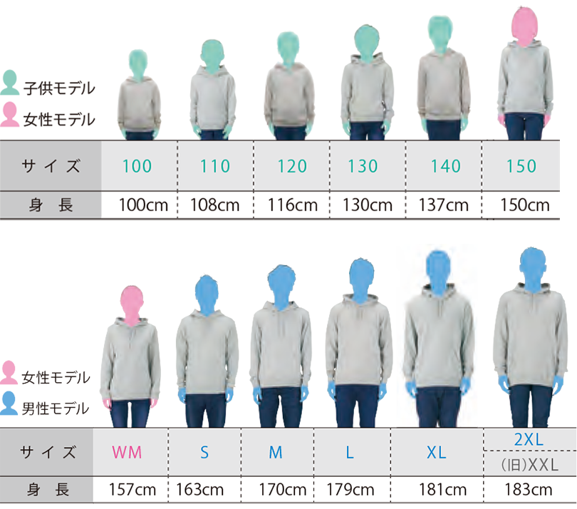 パーカー各サイズ