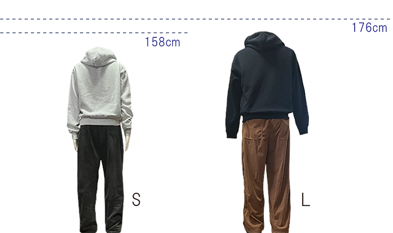 パーカー バックサイズ