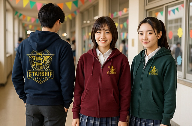 オリジナルパーカー文化祭で1番人気のジップパーカー「217-MLZ」