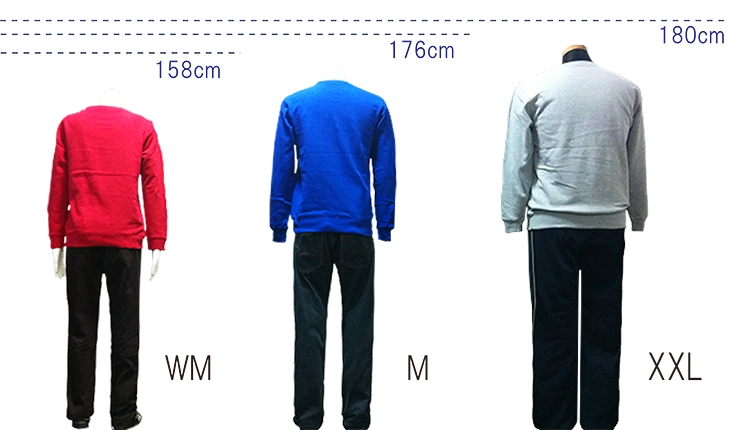 スウェット　バックサイズ