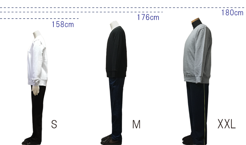 スウェット　サイドサイズ