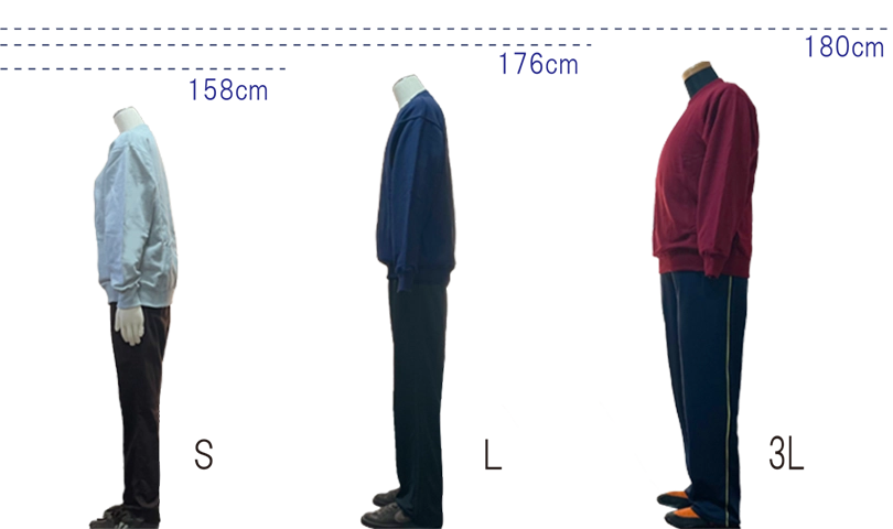 スウェット サイドサイズ