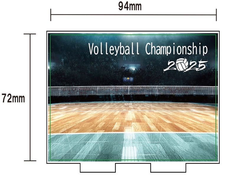 アクリルジオラマ台紙のテンプレート図（サイズ・加工範囲）