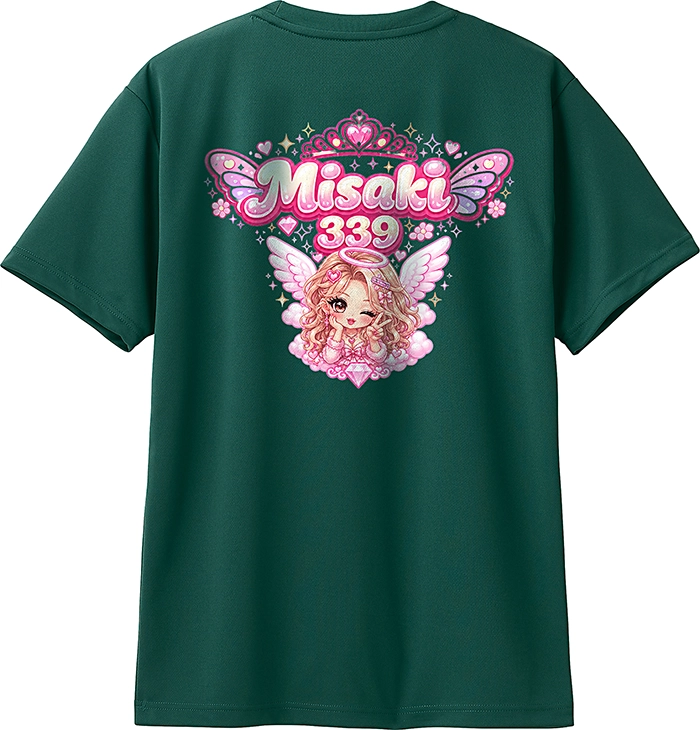 ブラックのglimmerクラスTシャツ背ネーム平成ギャル