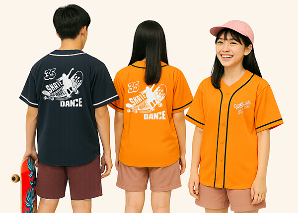 クラスTシャツ野球 左胸と背中