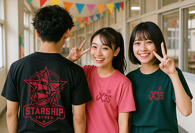 文化祭に映えるクラスTシャツ