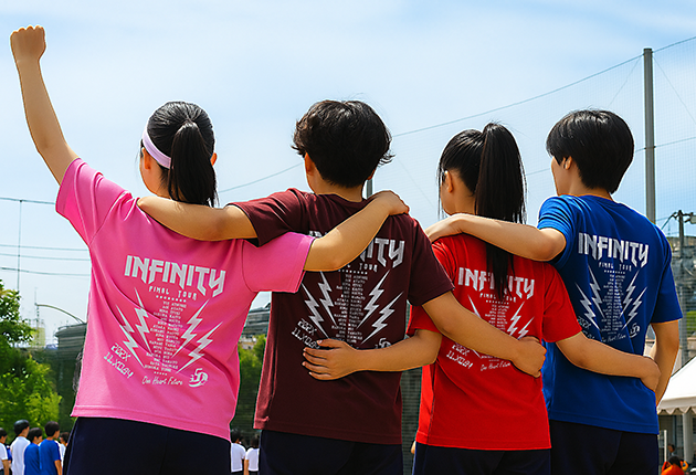 クラス全員の名前クラスTシャツを学割価格850円で販売