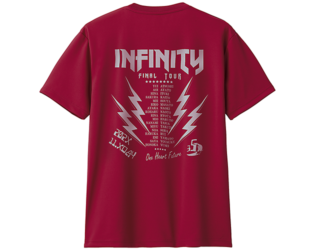 クラスTシャツ全員の名前 バーガンディ シルバー1色