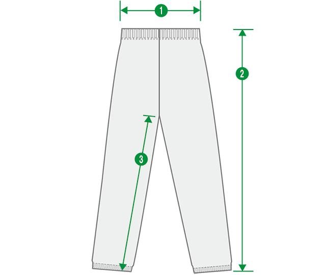 スウェットパンツ　部位サイズ